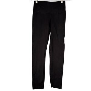 Lululemon Black Leggings with Black Logo   Size: 4